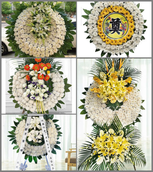 山东泰安岱岳区下港镇下里村花圈速递